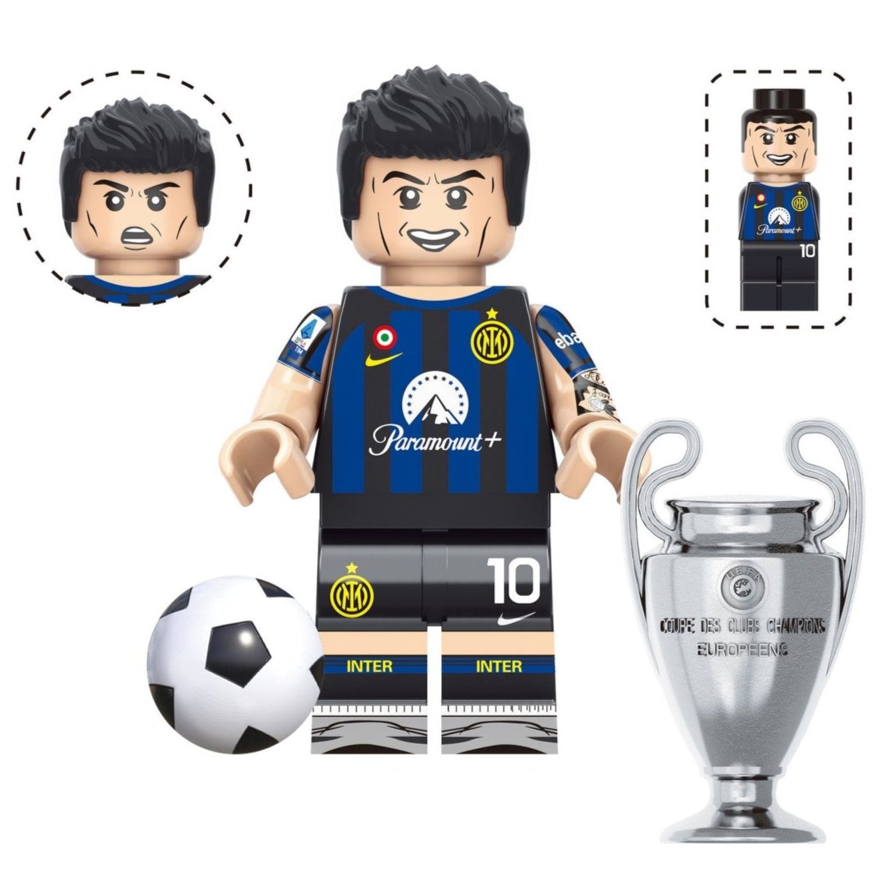 Lautaro Martinez (Inter Milan) Custom Football Player Minifigure.
