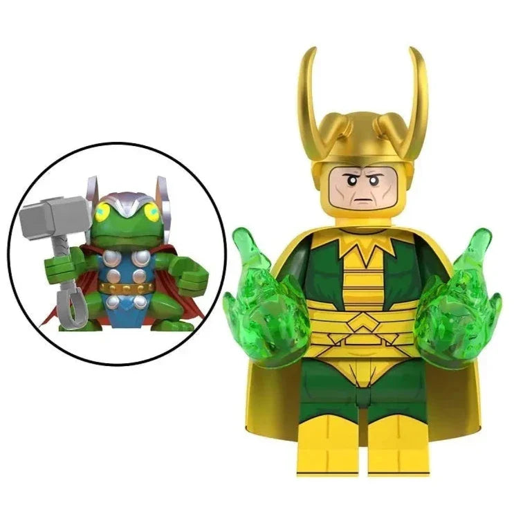 Classic Loki Custom Marvel Superhero Minifigure.