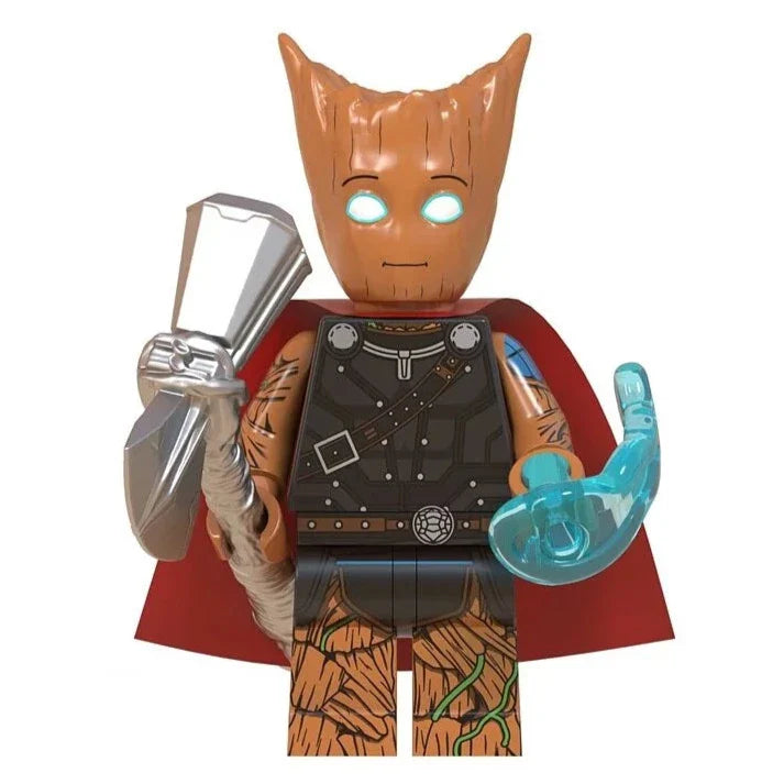 Thor Groot Custom Marvel Superhero Minifigure.