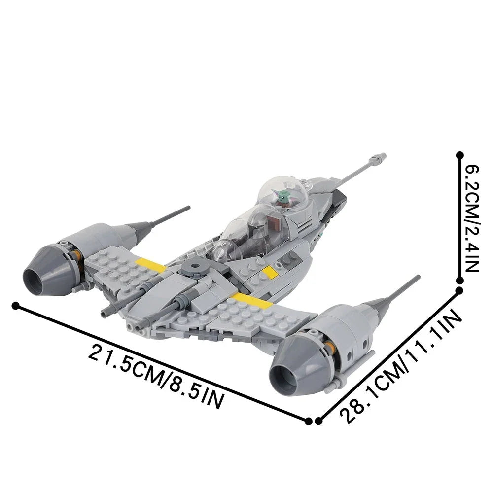 Mandalorian N-1 Fighter Jet Custom Star Wars MOC.