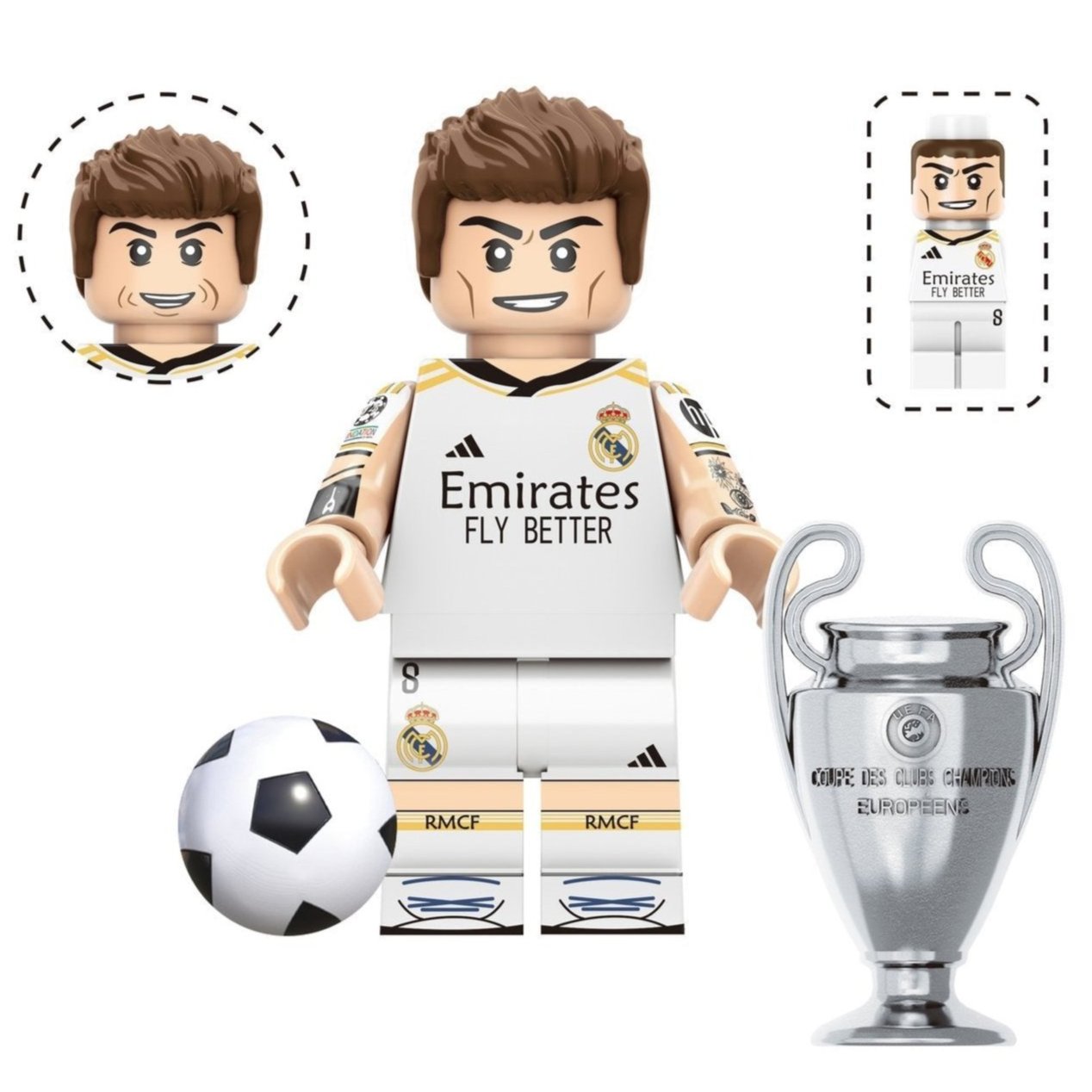 Toni Kroos (Real Madrid) Custom Minifigure Football Player.
