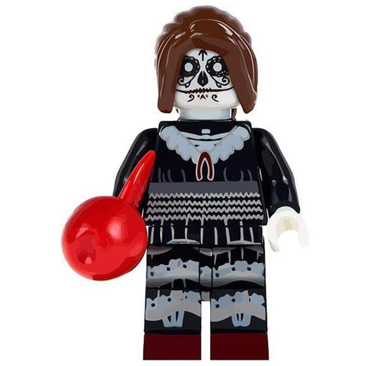 Day of the Dead Skeleton Woman Custom Horror Minifigure.