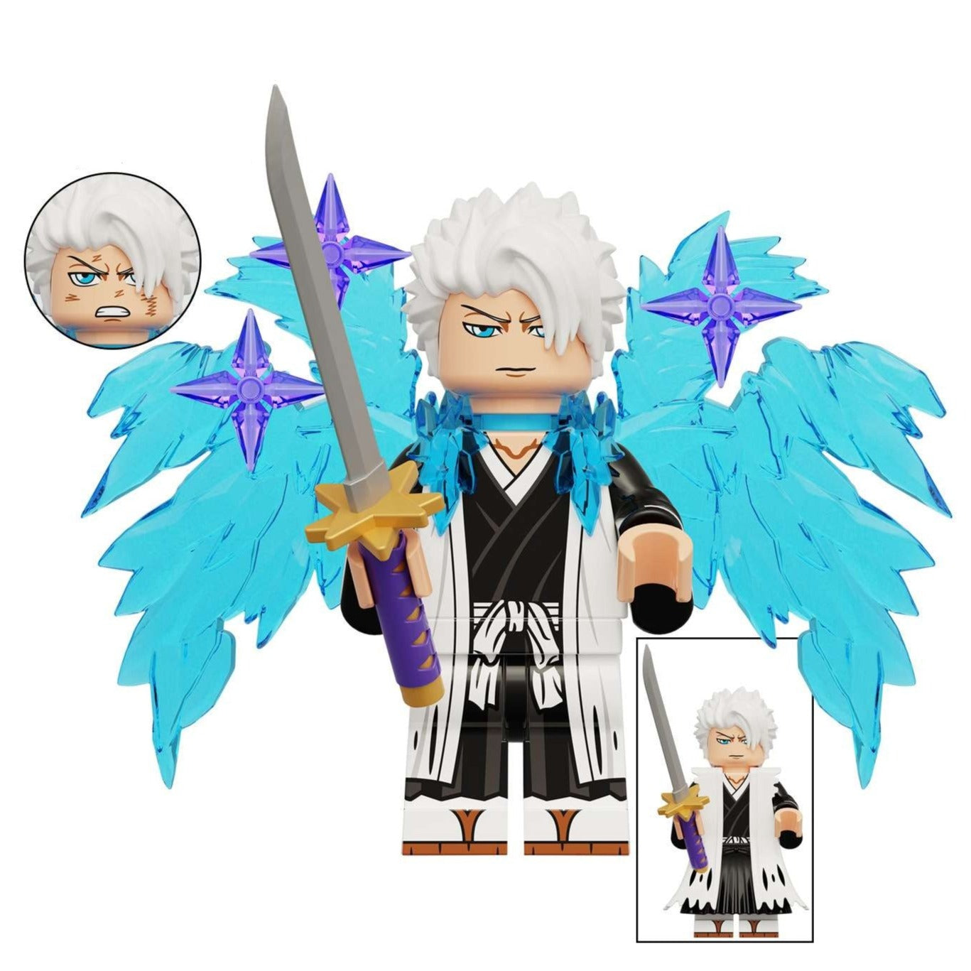 Toshiro Hitsugaya from Bleach Anime Minifigure.