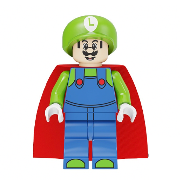 Luigi from Super Mario Minifigure.