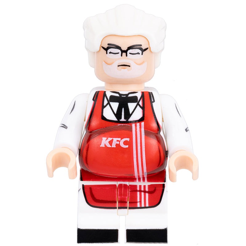 Fat Colonel Sanders KFC Custom Icon Minifigure.