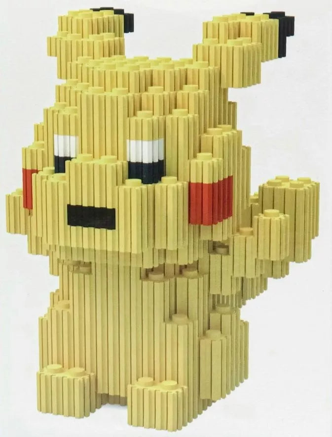 Pikachu from Pokemon Custom Micro Bricks MOC.
