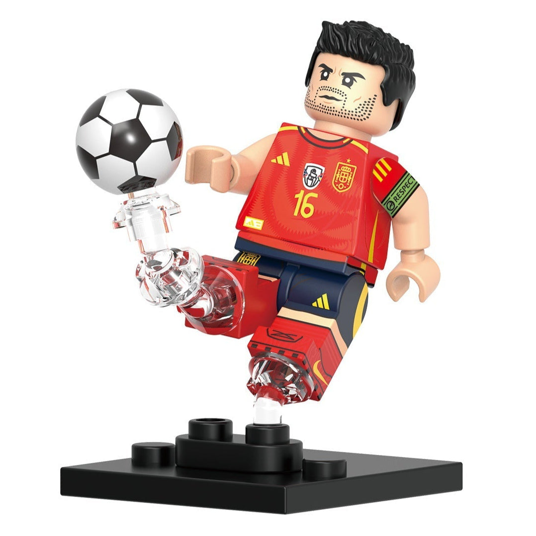 Rodri (Spain) Custom Football Player Minifigure.