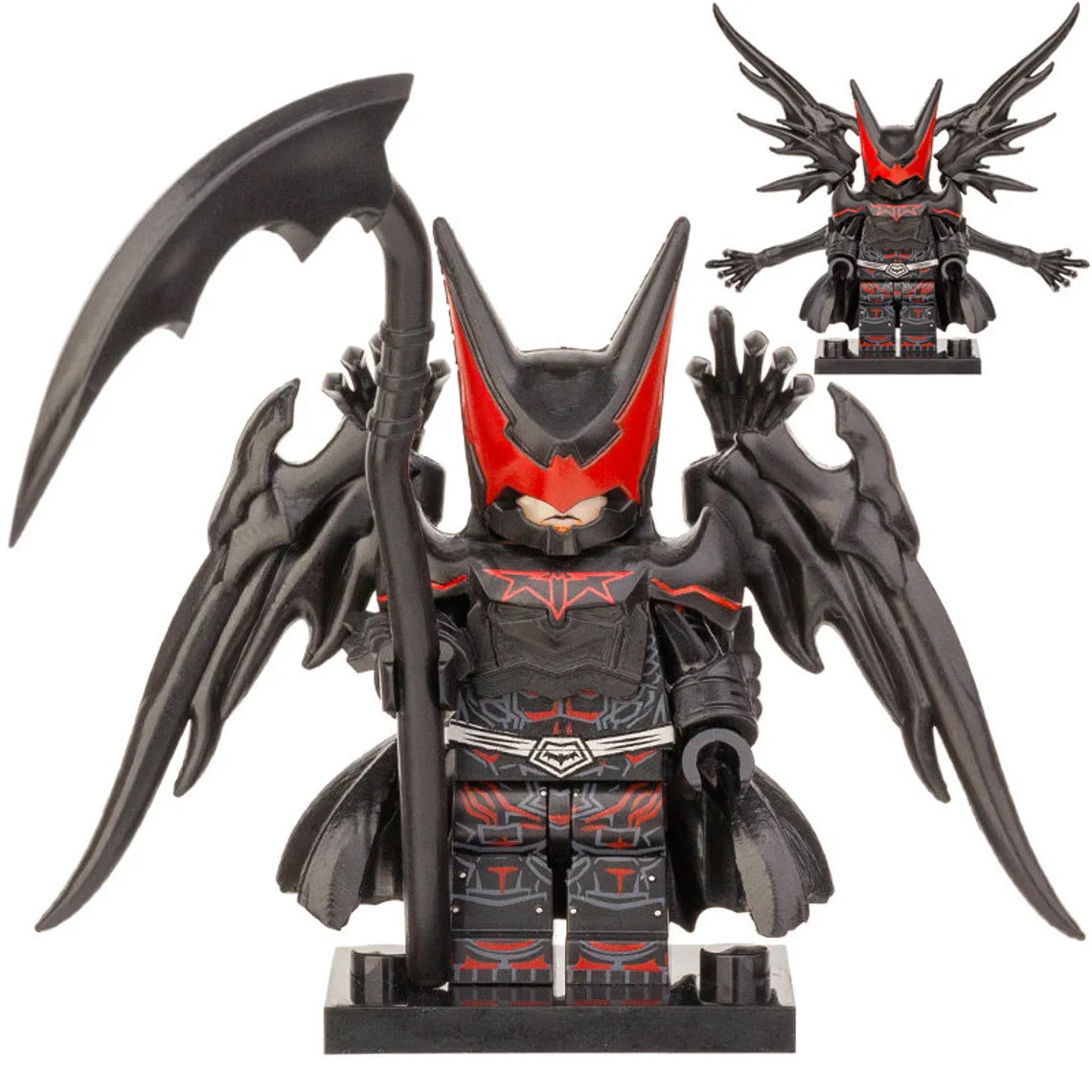 Batman Hellbat Black Suit Custom DC Comics Superhero Minifigure.