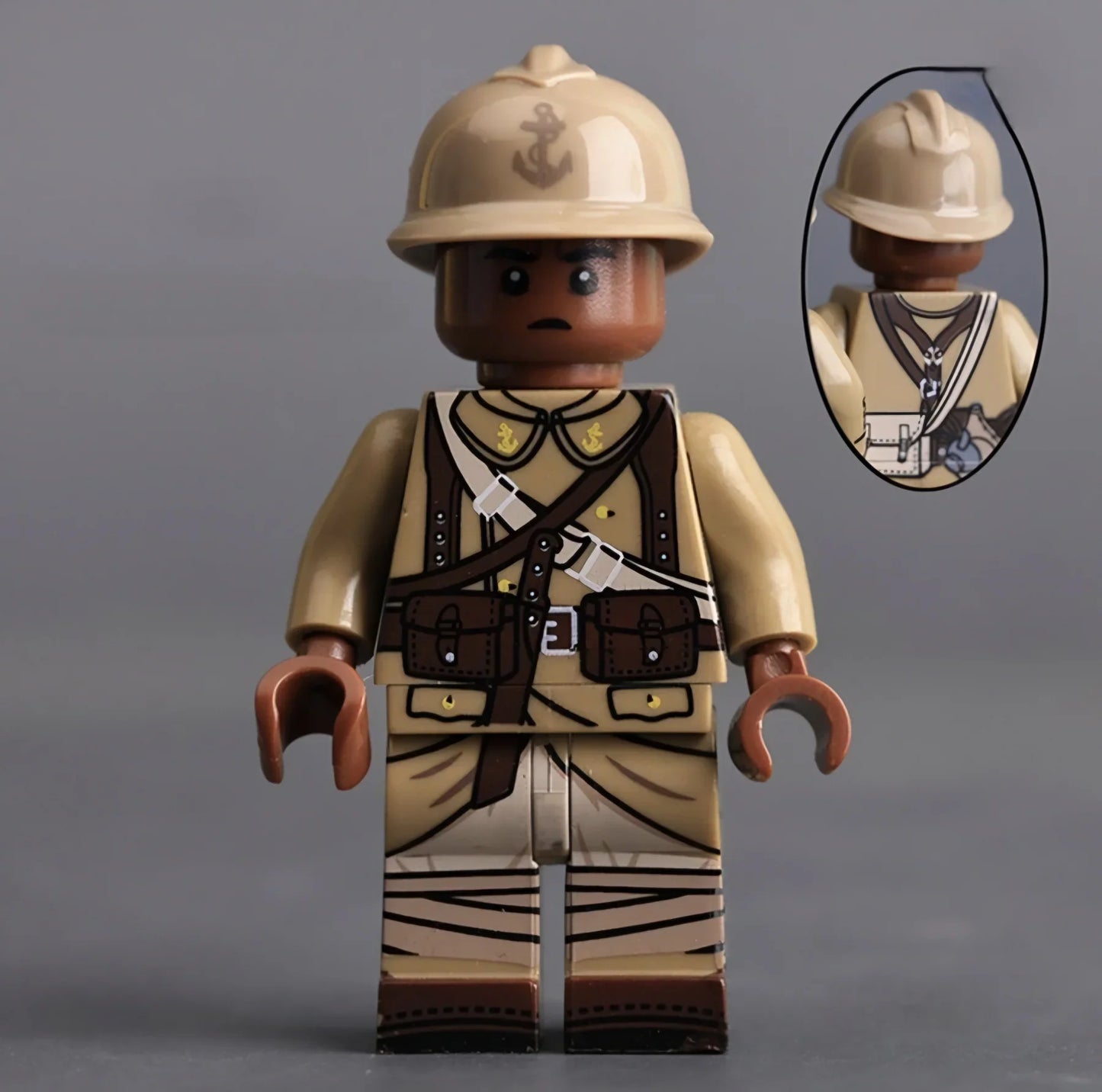 WW2 Free French Army Senegalese Infantry Soldier Custom Minifigure.