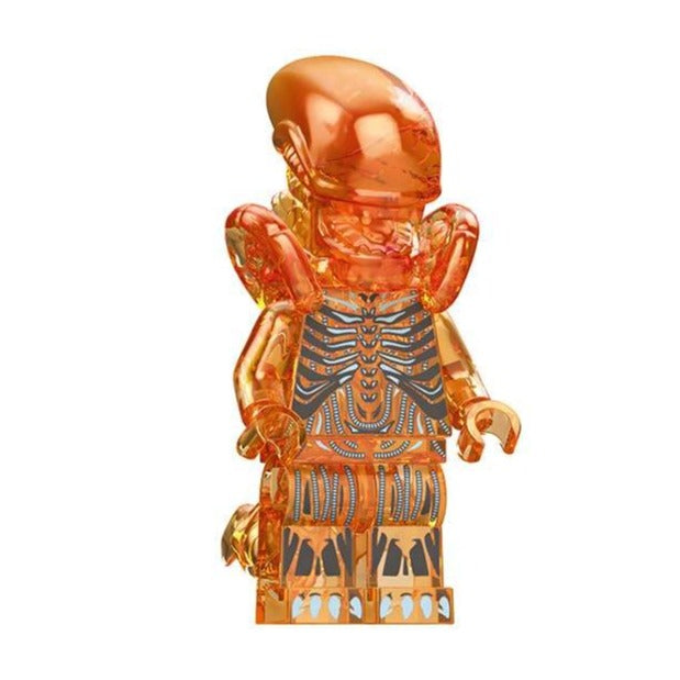 Aliens Transparent Orange Xenomorph Minifigure.