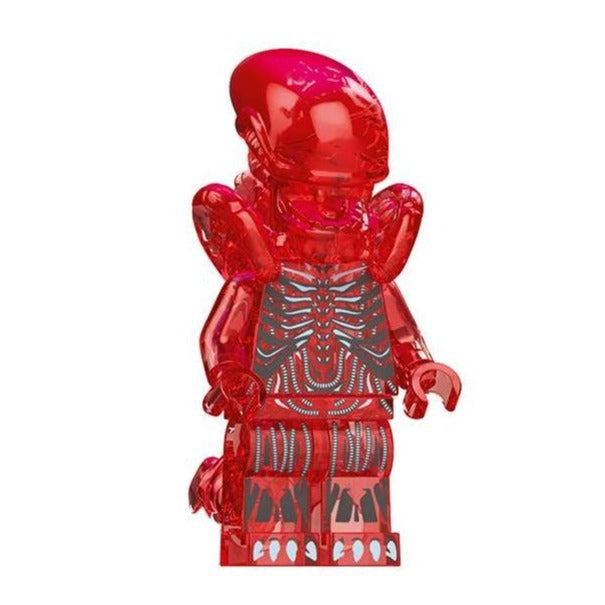 Aliens Transparent Red Xenomorph Minifigure.