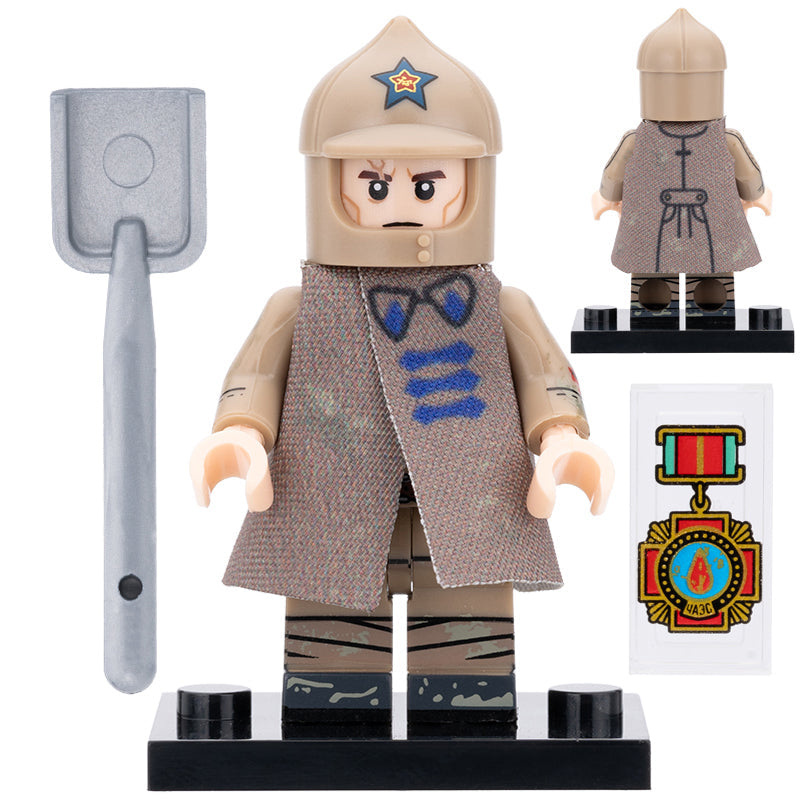 Soviet Road Construction Soldier Custom Military Minifigure.