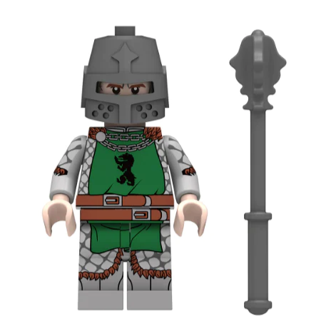 Medieval Knight with Mace Custom Minifigure.