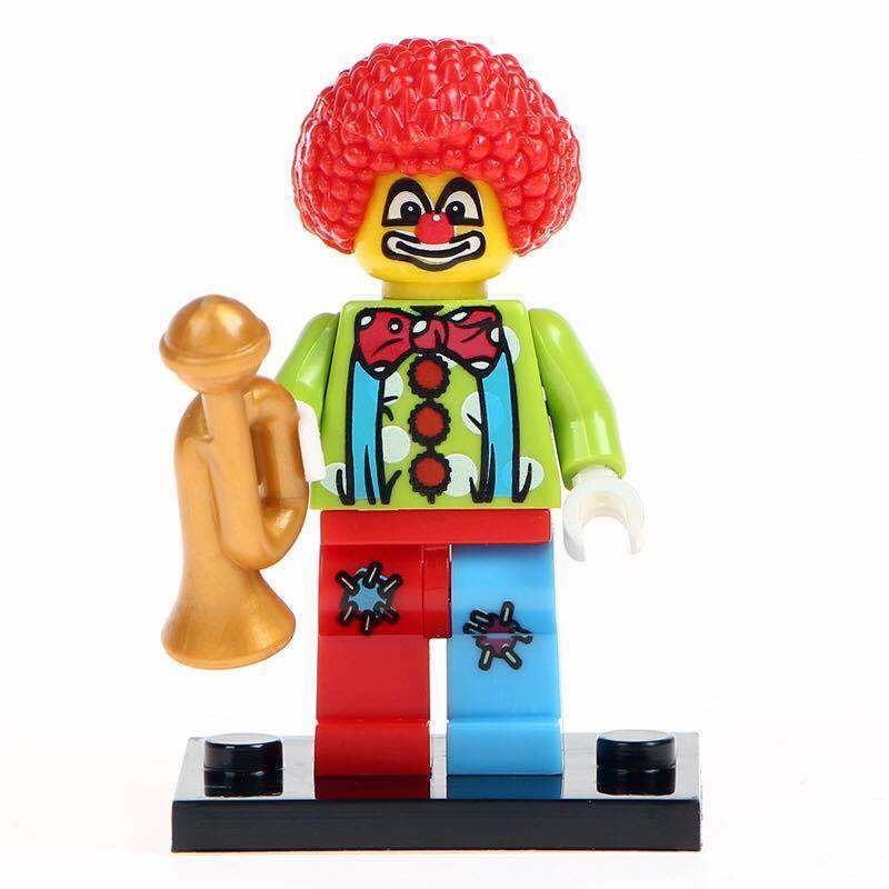 Colourful Circus Clown Custom Collectable Series Minifigure.