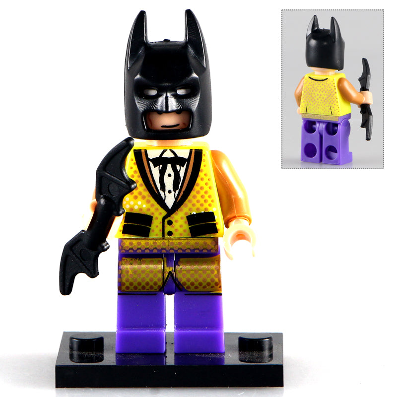 Batman Yellow Suit Custom DC Comics Superhero Minifigure.