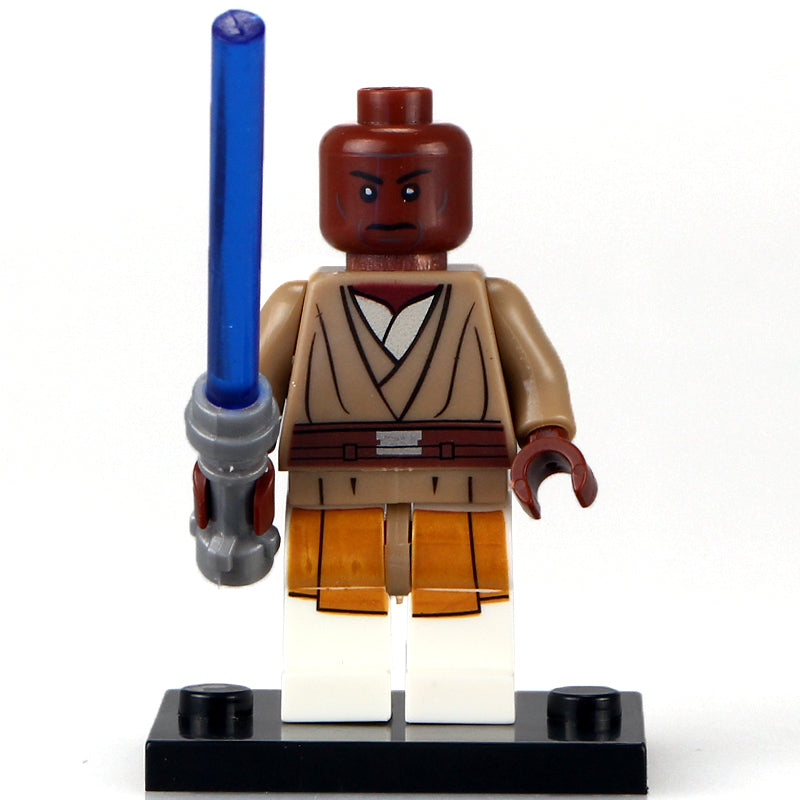 Mace Windu custom Star Wars Minifigure with Lightsaber.