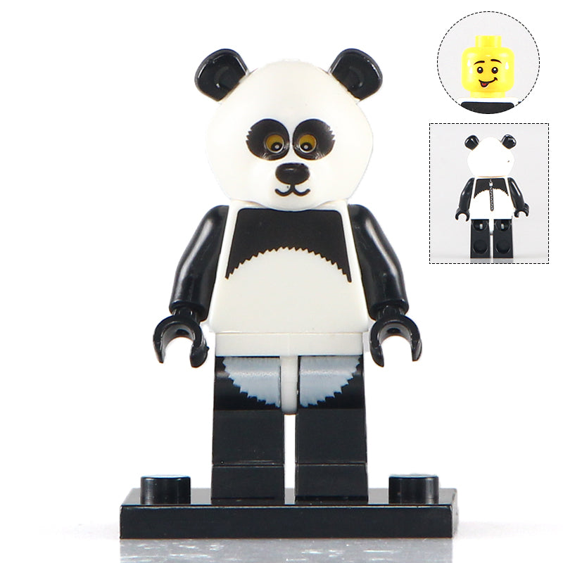 Panda Suit Man custom Collectable Series Minifigure.