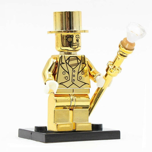 Mr Gold Custom Collectable Series Minifigure.