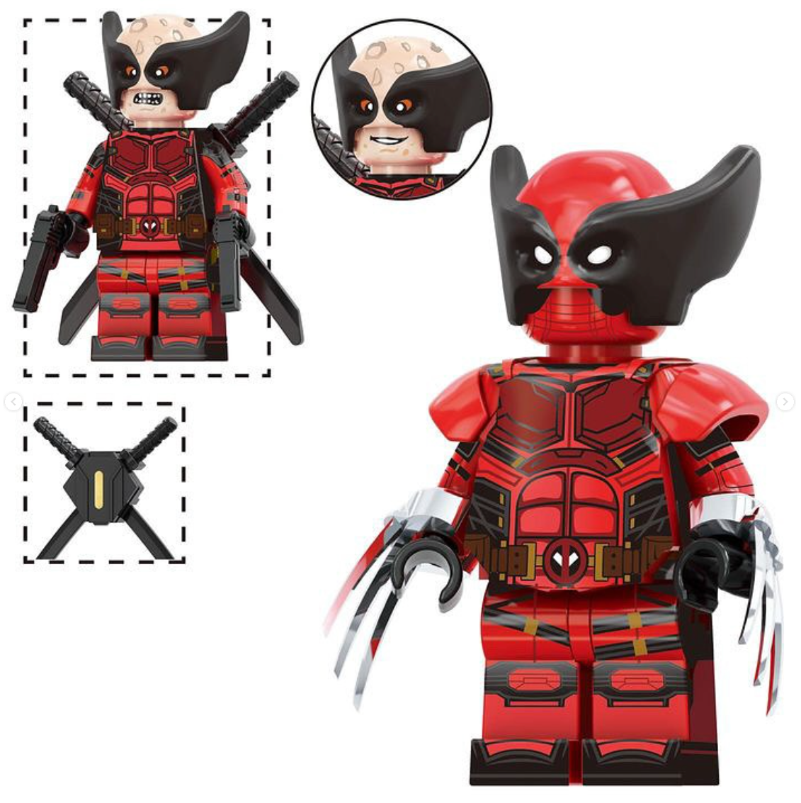 Wolverinepool (Deadpool) Custom Marvel Superhero Minifigure.