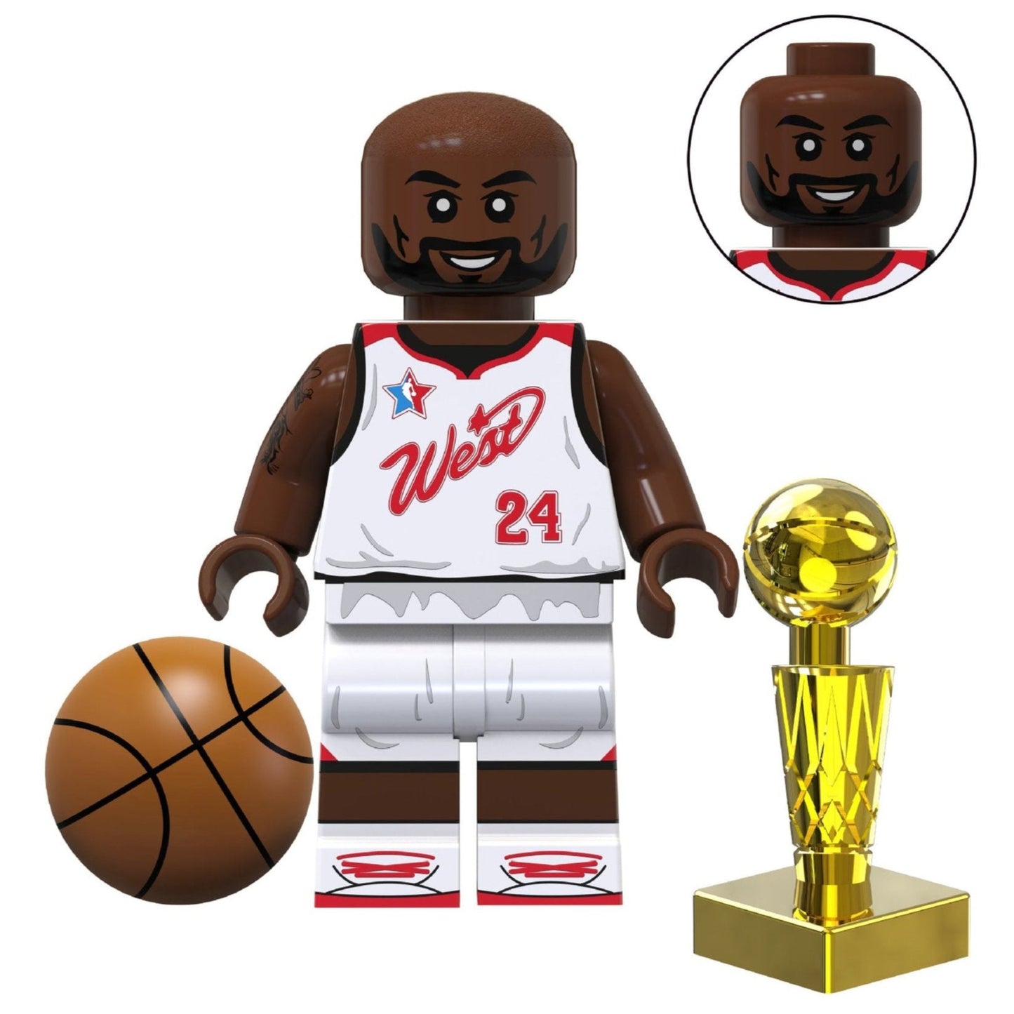 Kobe Bryant Custom Basketball Star Minifigure.
