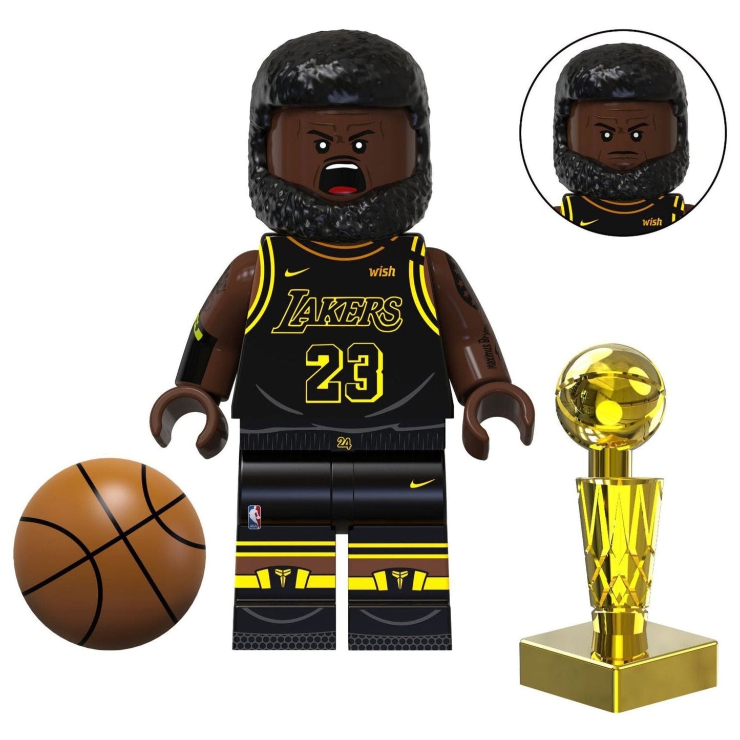 LeBron James Custom Basketball Star Minifigure.
