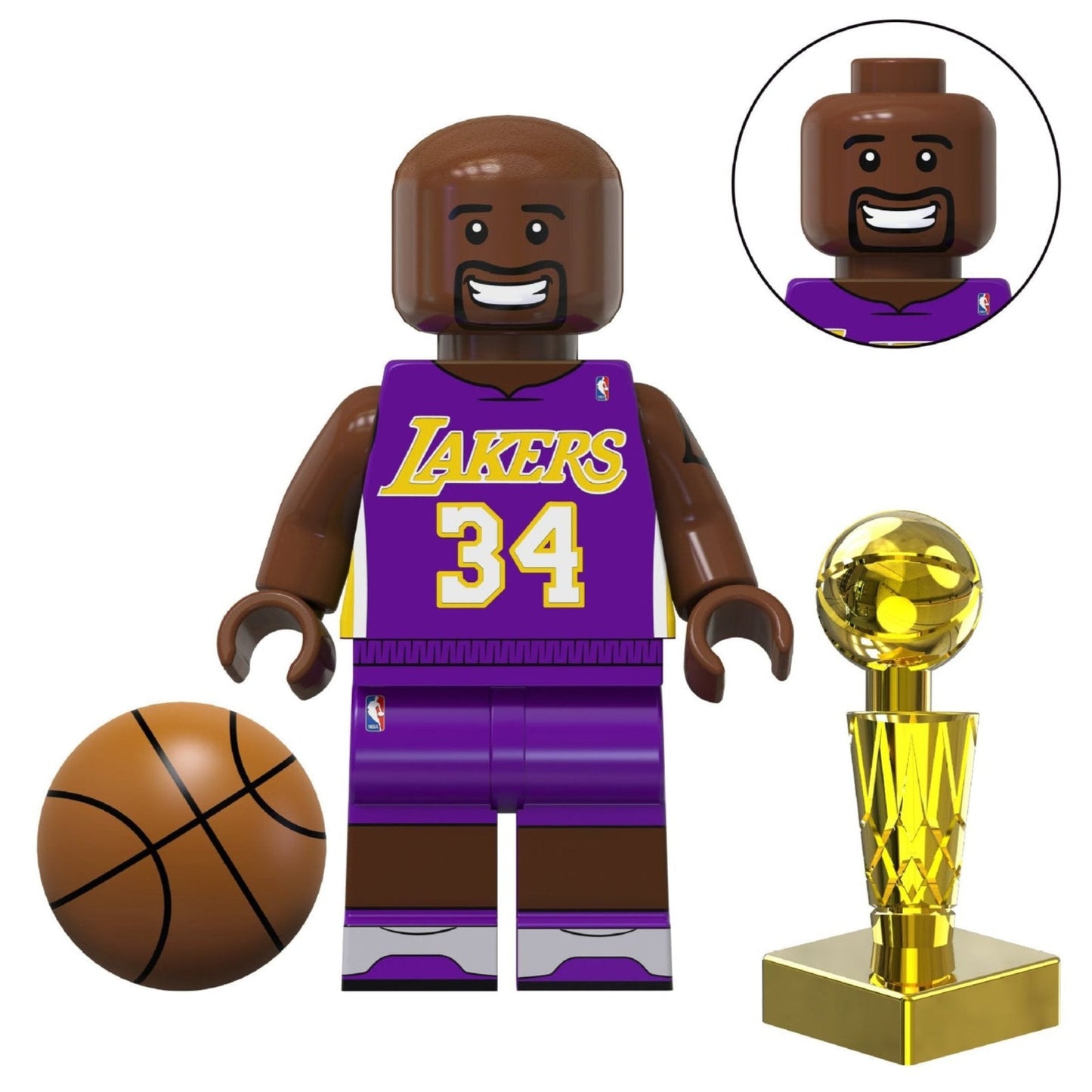 Shaquille O'Neal Custom Basketball Star Minifigure.