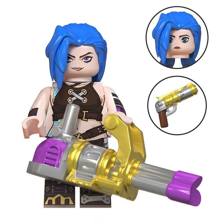 Jinx League of Legends Arcane Custom Minifigure.