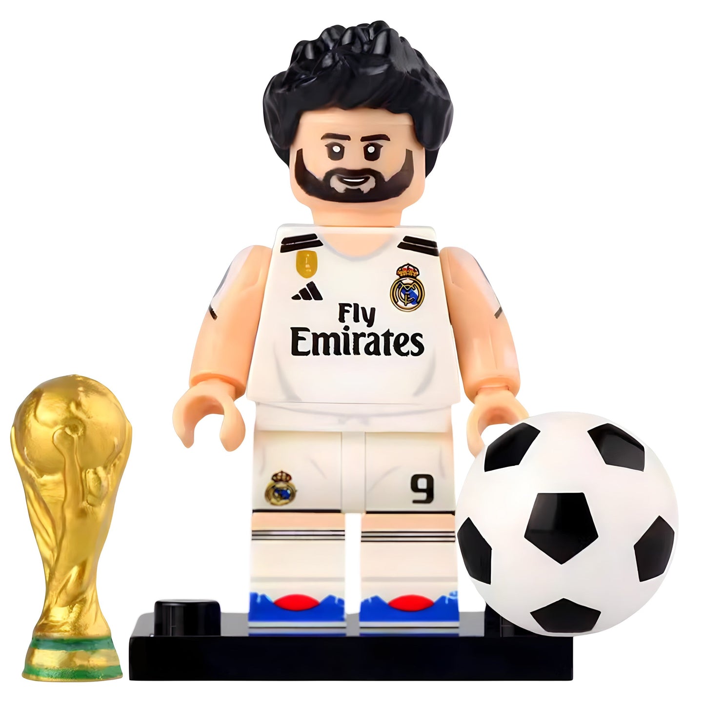 Karim Benzema (Real Madrid) Custom Football Player Minifigure.