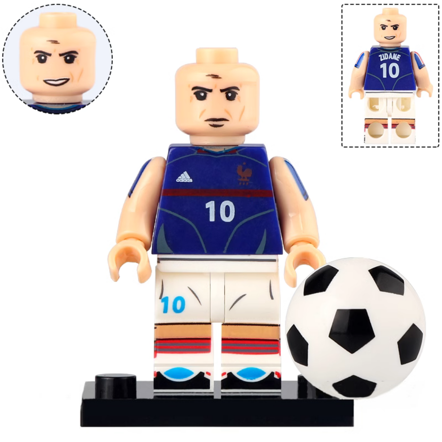 Zinedine Zidane Football Legend Custom Minifigure.