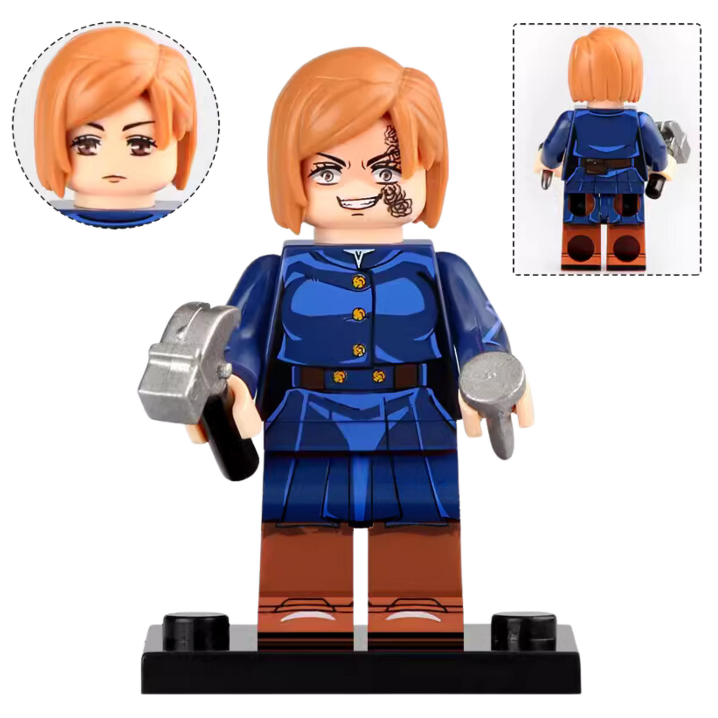 Nobara Kugisaki from Jujutsu Kaisen Custom Anime Minifigure.