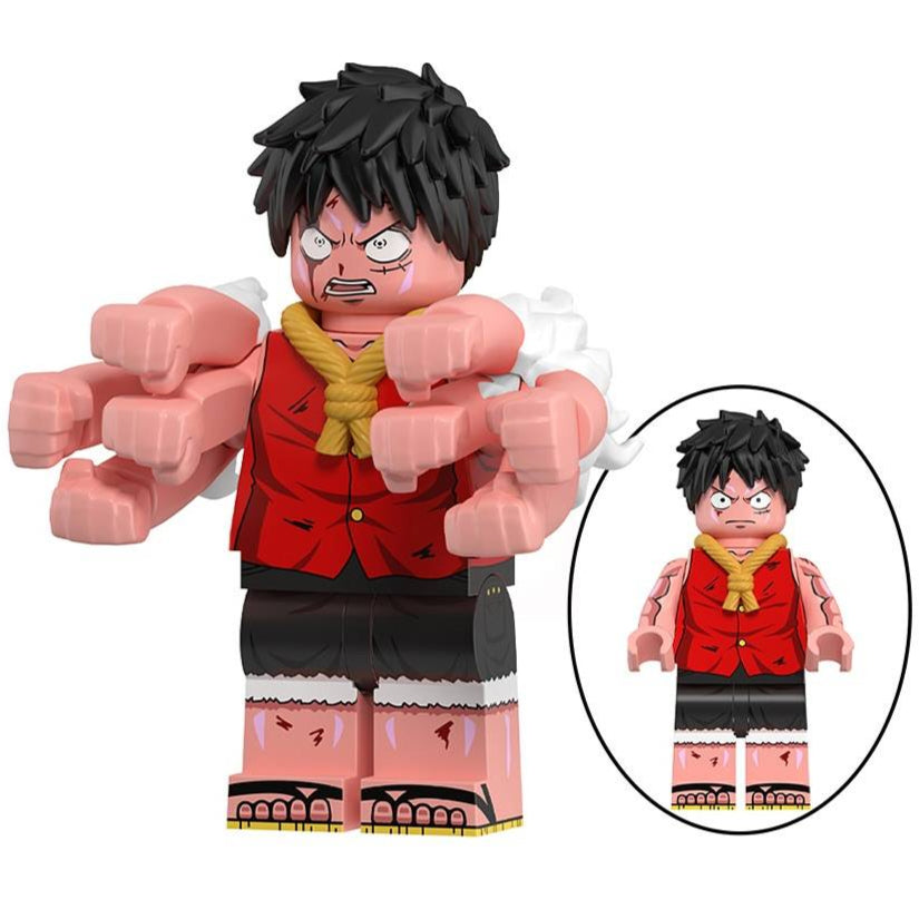 Monkey D. Luffy (Gear 2) Custom One Piece Anime Minifigure – LittleBlockShop
