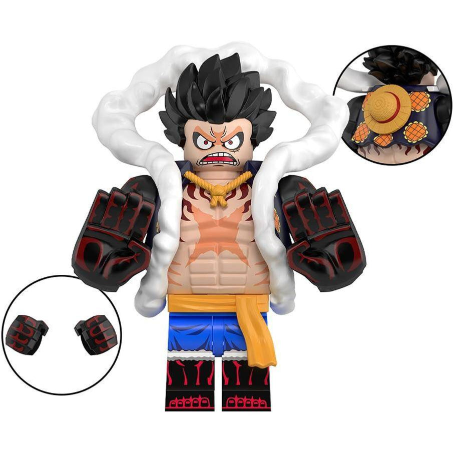 lego luffy gear 4 Monkey D. Luffy (Gear 4) Custom One Piece Anime Minifigure