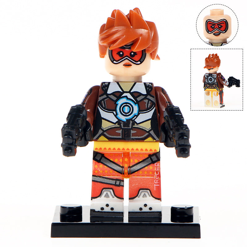 Tracer Lena Oxton from Overwatch Custom Minifigure.