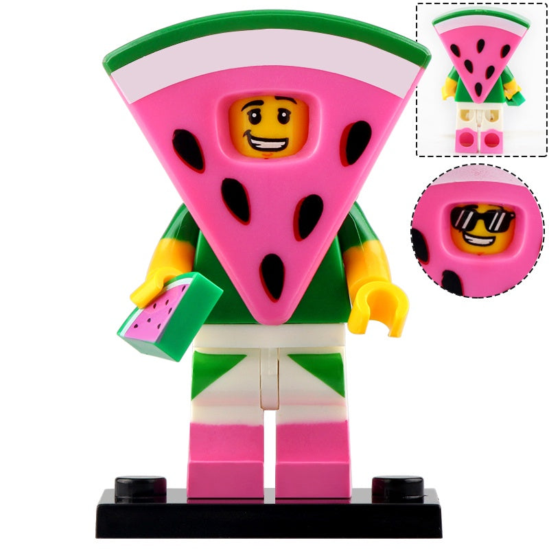 Watermelon Dude Custom Icon Collectable Minifigure.