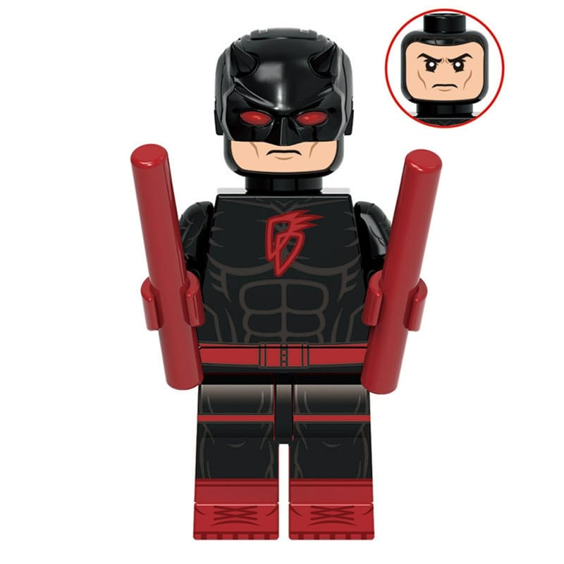 Daredevil Black Suit Custom Marvel Superhero Minifigure.