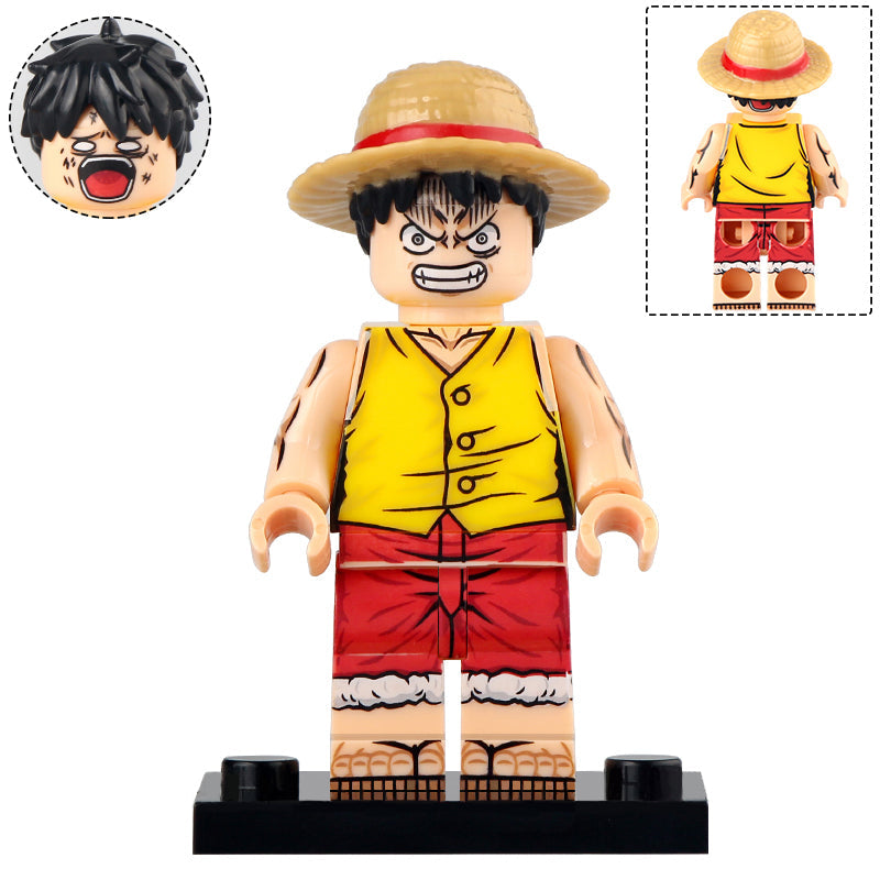 Monkey D. Luffy Custom One Piece Anime Minifigure.