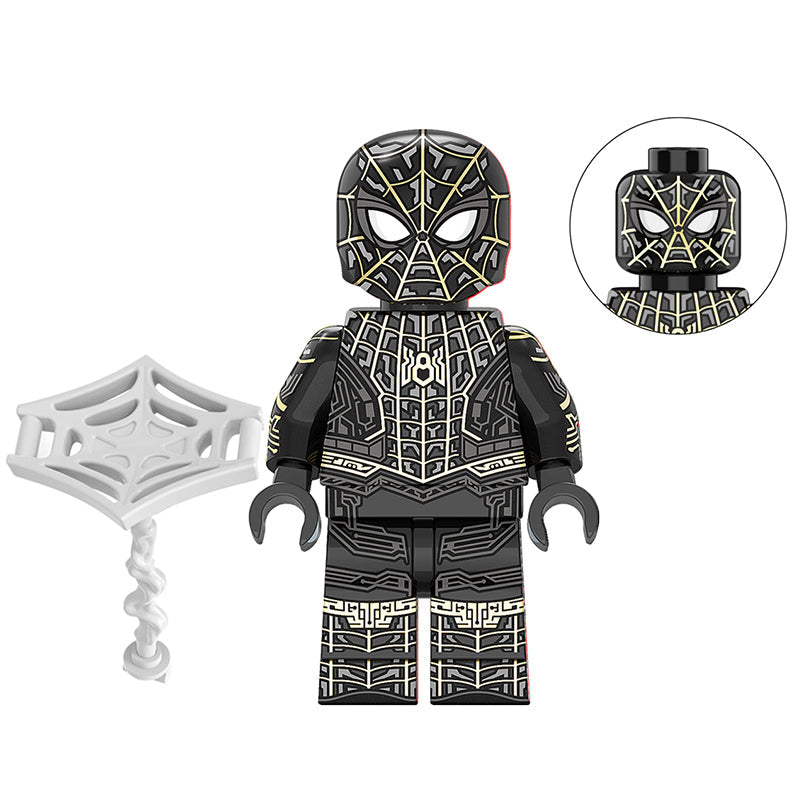 Spider-Man Black & Gold Suit Marvel Superhero Minifigure.