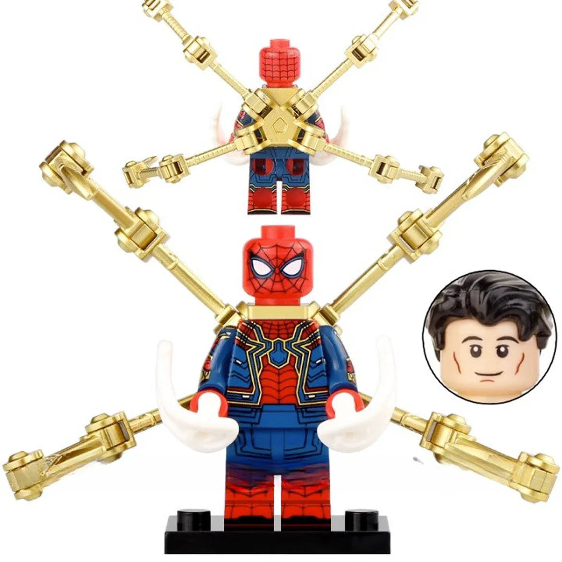 Spider-Man Iron-Spider Custom Marvel Superhero Minifigure.