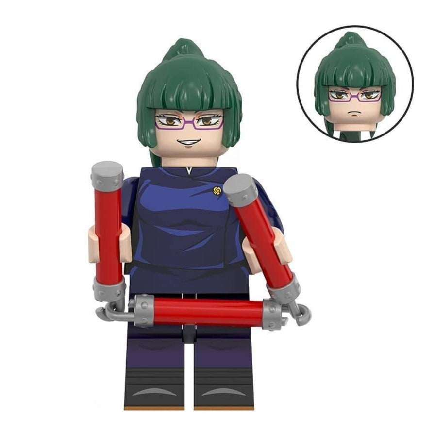 Maki Zenin from Jujutsu Kaisen Custom Anime Minifigure.