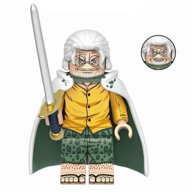 Silvers Rayleigh Custom One Piece Anime Minifigure.