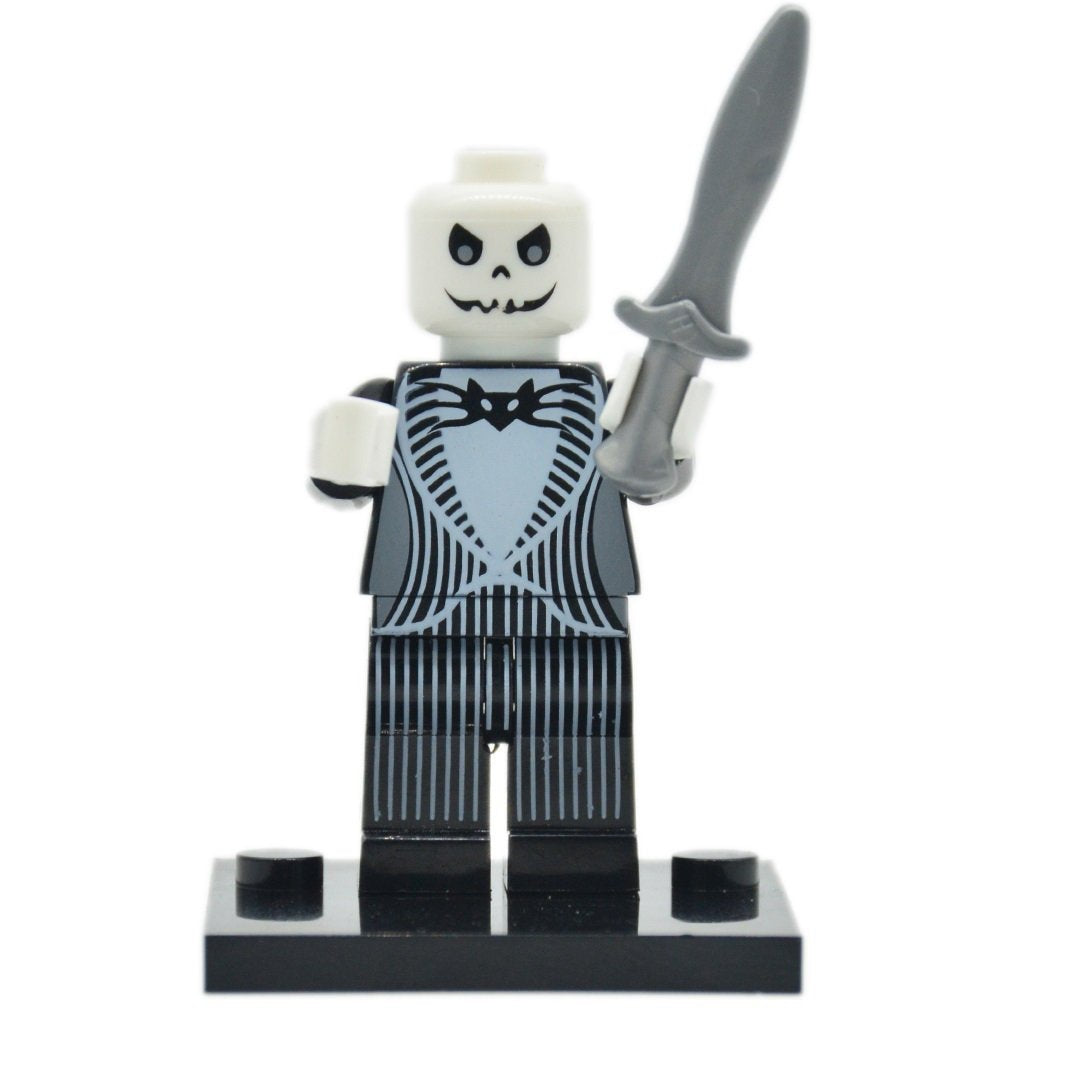 Jack Skellington Minifigure from The Nightmare Before Christmas.
