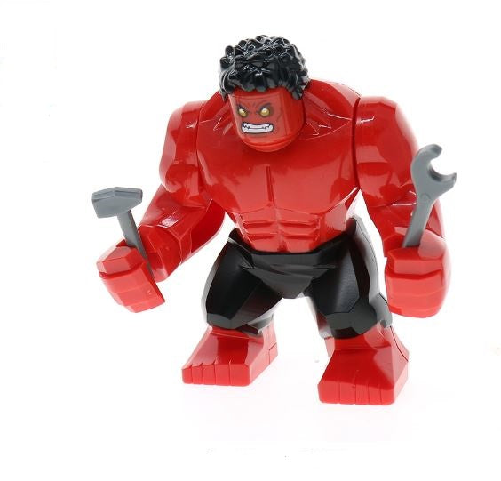 Red Hulk Thunderbolt Ross Supersized Marvel Superhero Large Minifigure.