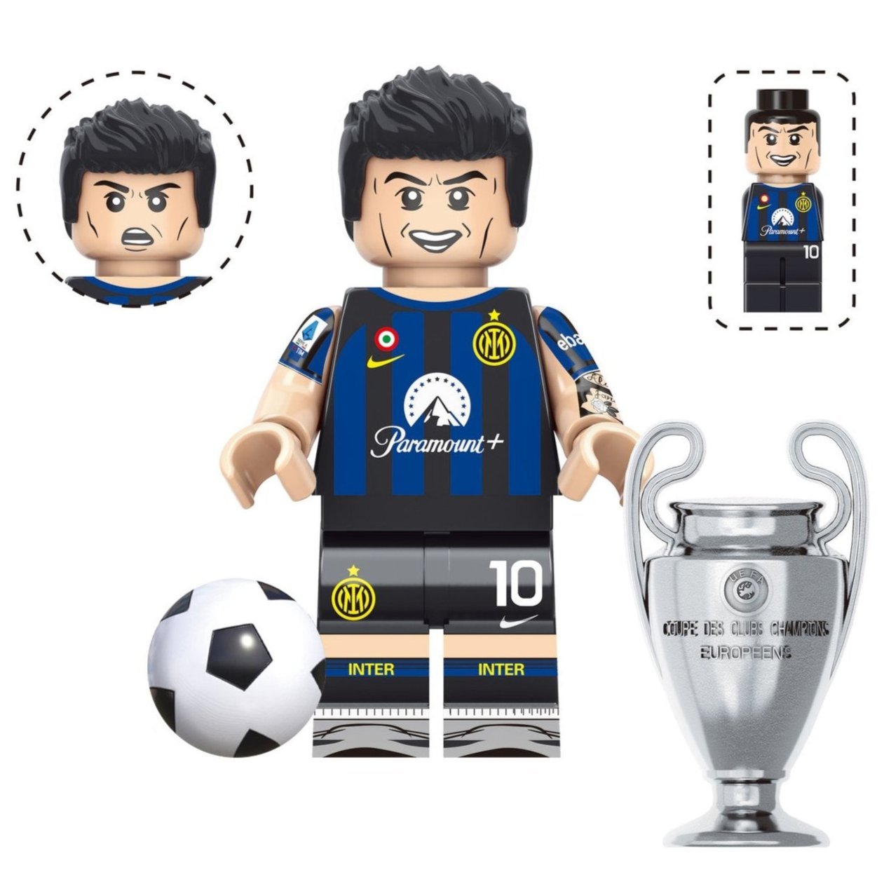 Lautaro Martinez (Inter Milan) Custom Football Player Minifigure