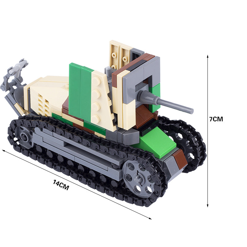 Véhicule d'artillerie automoteur Renault FT-17, modèle militaire personnalisé