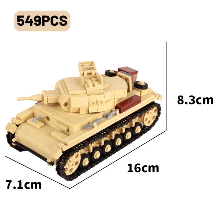 Char allemand Panzer III de la Seconde Guerre mondiale, modèle militaire personnalisé
