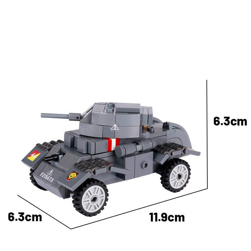 Véhicule blindé Staghound T17E1 de la Seconde Guerre mondiale, modèle militaire personnalisé