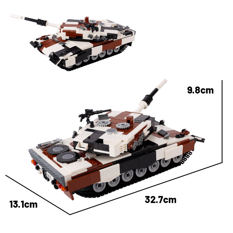 Winter German Leopard 2 A4 Main Battle Tank (MBT) Custom Military MOC