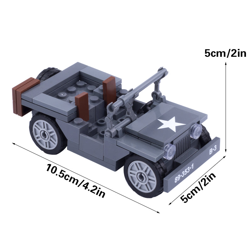 Péniche de débarquement Higgins de l'armée américaine de la Seconde Guerre mondiale avec Jeep MOC militaire personnalisé