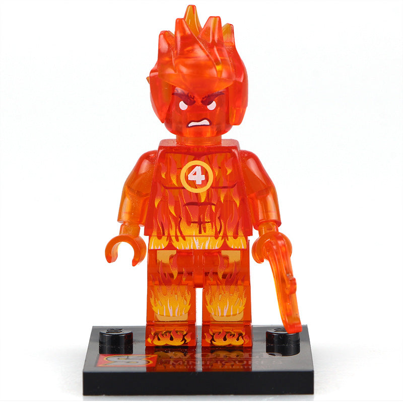 Human Torch Fantastic Four Marvel Superhero Minifigure