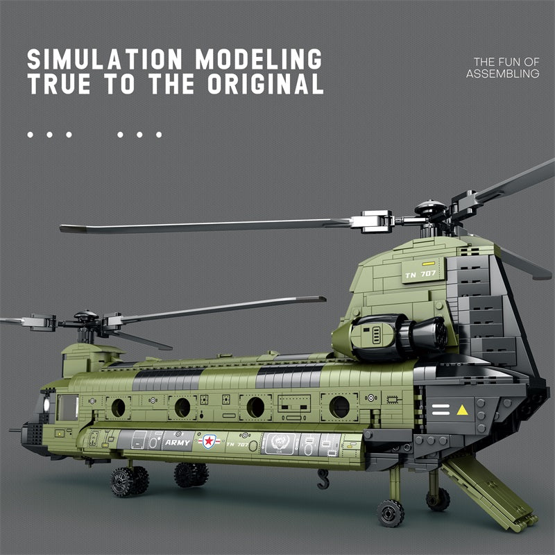 CH-47 Chinook Helicopter Building Set
